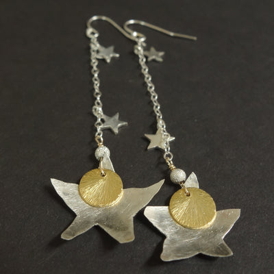 Written in the Stars: hand hammered sterling earring