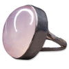 America's Moving Speech: rose quartz and silver ring