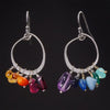 SHOUT out, my beloved: rainbow gem silver earrings