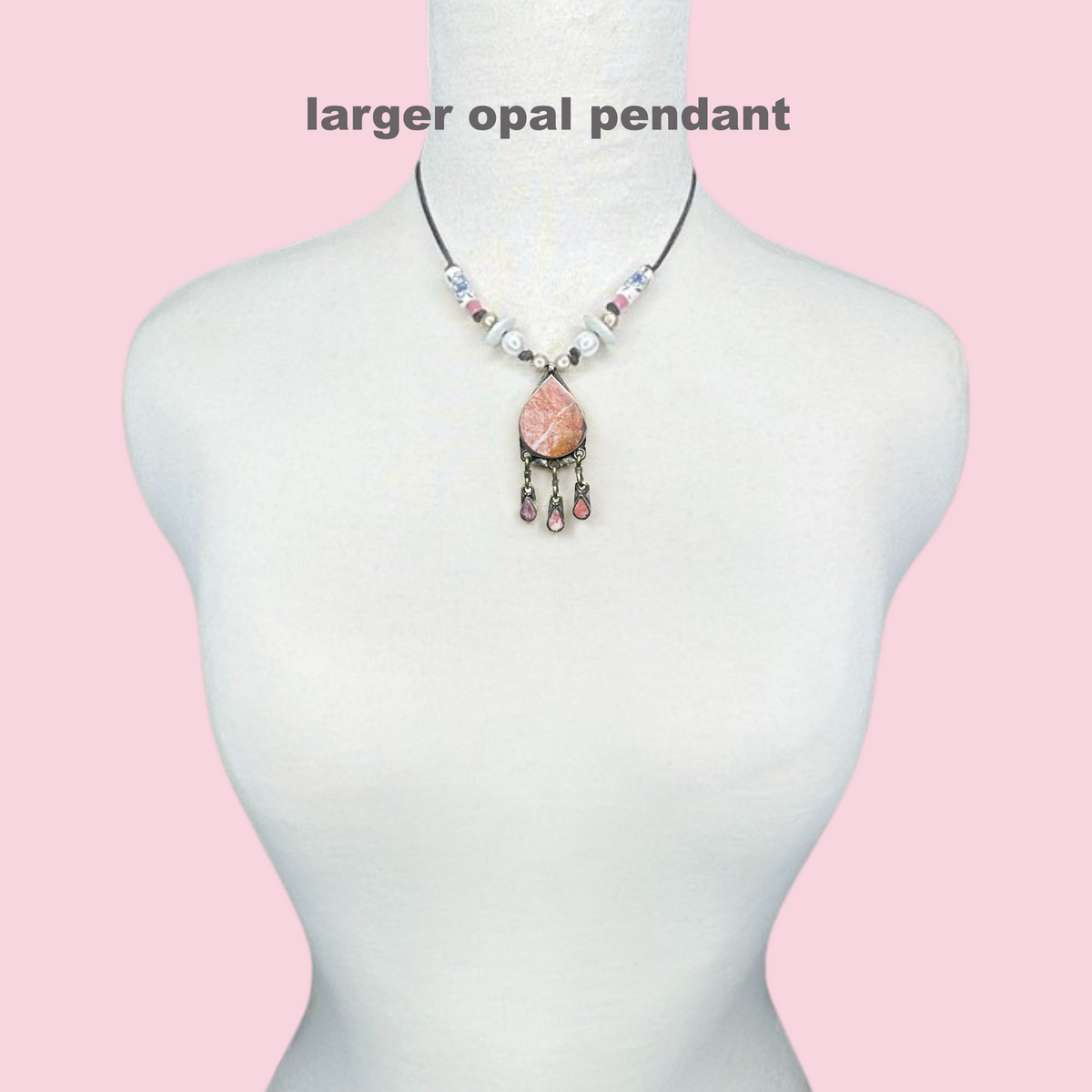 TICKETS: Artist Talk/create jewels together pink opal, pearl, and African silver necklace/bracelet