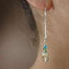 Fountain of Youth threaded silver earring