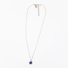 Moxie Lapis Lazuli Necklace Set in Silver Accented with Gold on Sterling Slver Chain