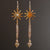 Luck, prosperity, and love: moonstone and gold earrings