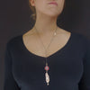 Tourmaline + Pearl mosaic necklace