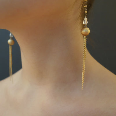 Meet Me at Studio 54 gold chain and opal earring