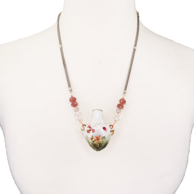 How Do I Love Thee, Let Me Count the Ways: vintage porcelain, moonstone necklace