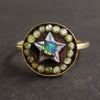Rainbow Opal Star mosaic ring