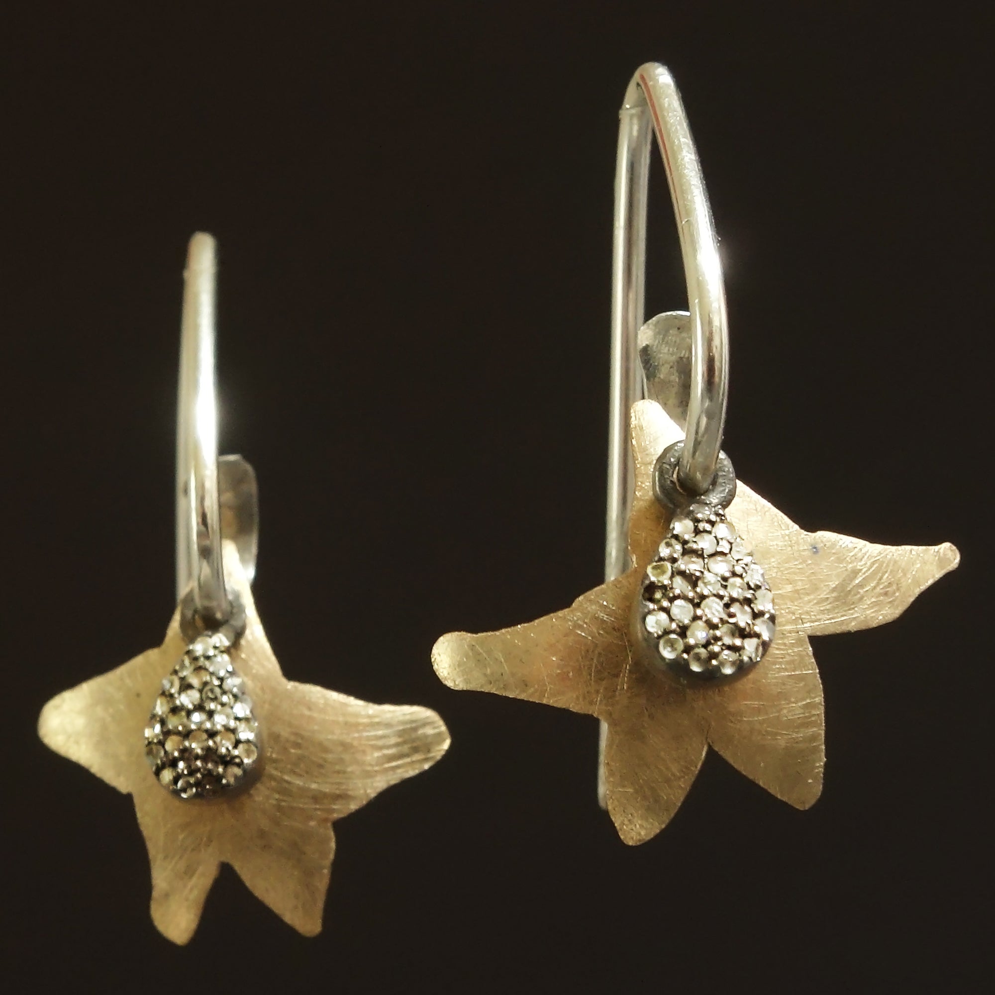 Your Wish is My Command: hammered gold + diamond earring