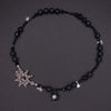 Stars in Our Eyes diamond and onyx mosaic necklace