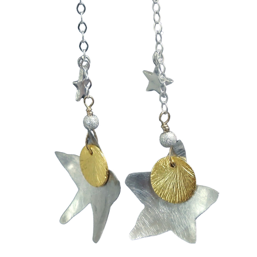 Written in the Stars: hand hammered sterling earring