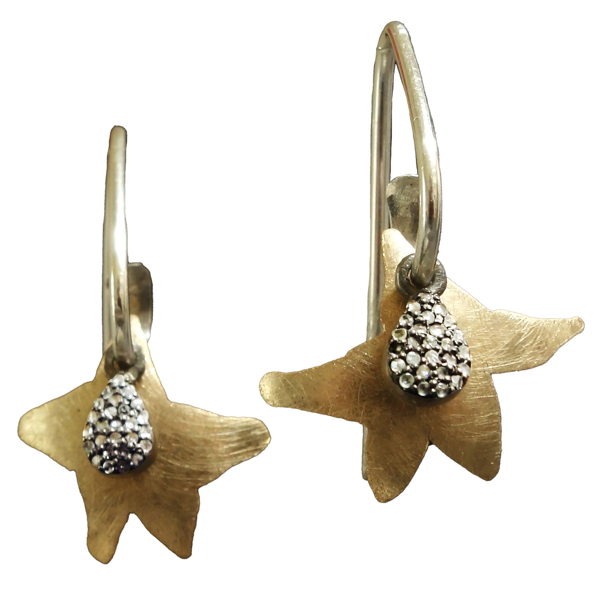 Your Wish is My Command: hammered gold + diamond earring