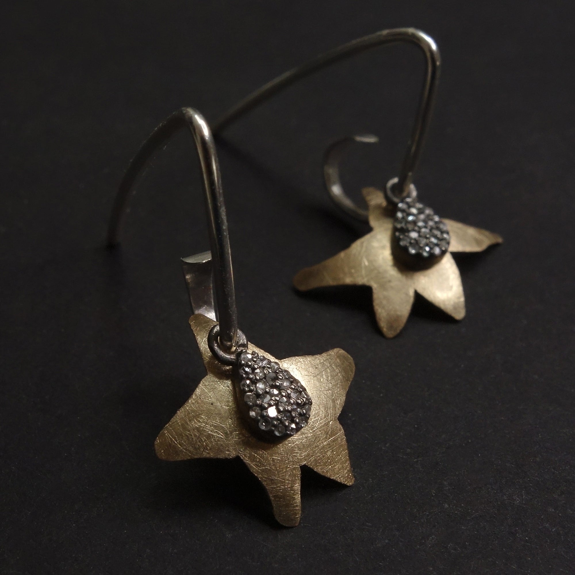 Your Wish is My Command: hammered gold + diamond earring