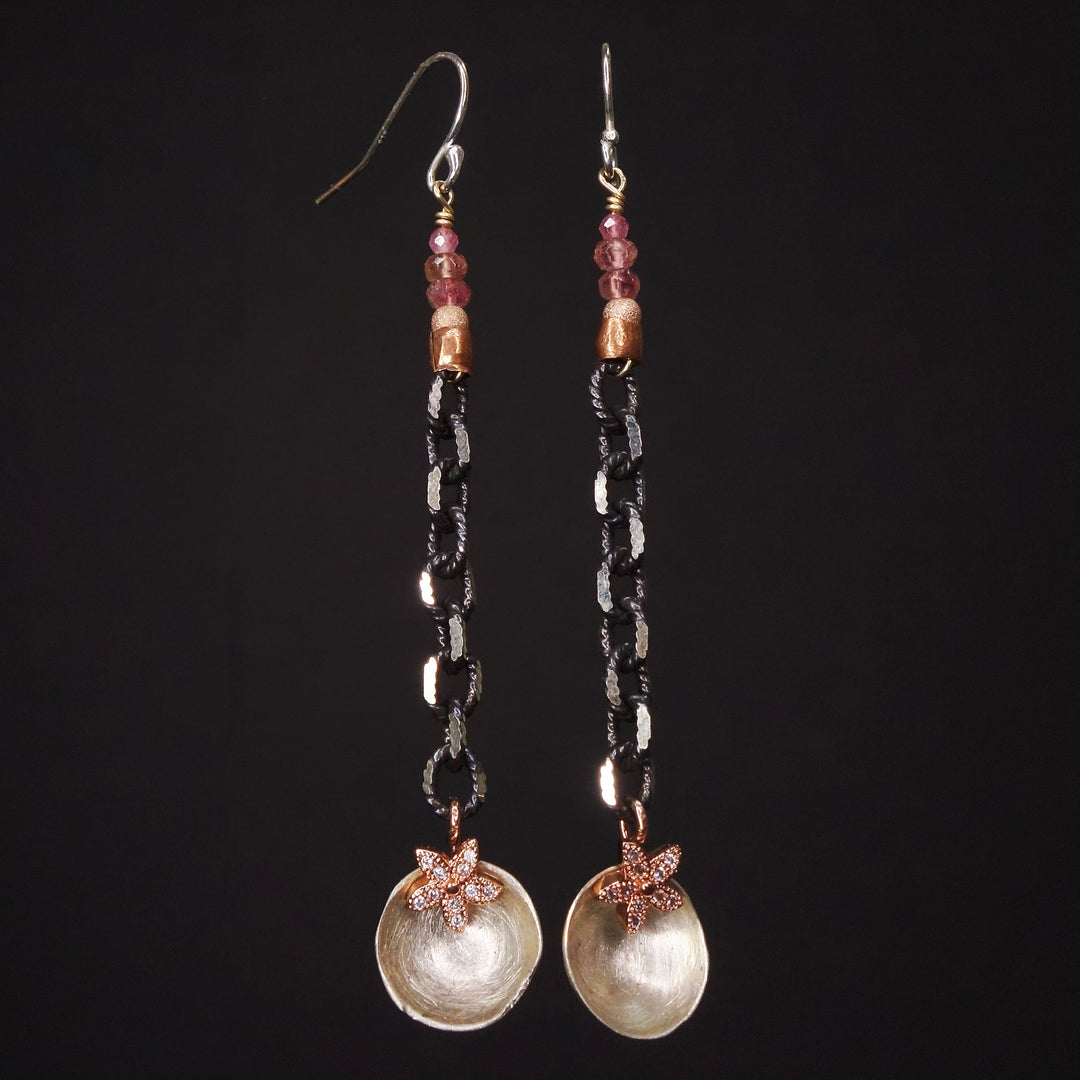 Fierce in Pink (not Just Pretty): rose gold, silver, pink sapphire