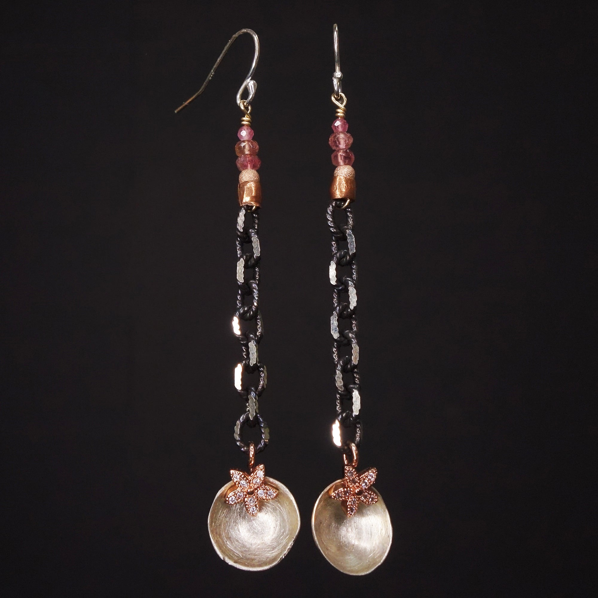 Fierce in Pink (not Just Pretty): rose gold, silver, pink sapphire