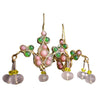 Barbara's Awakening: rose quartz and green onyx earrings