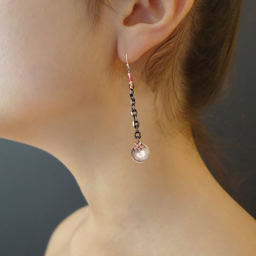 Fierce in Pink (not Just Pretty): rose gold, silver, pink sapphire