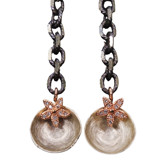 Fierce in Pink (not Just Pretty): rose gold, silver, pink sapphire