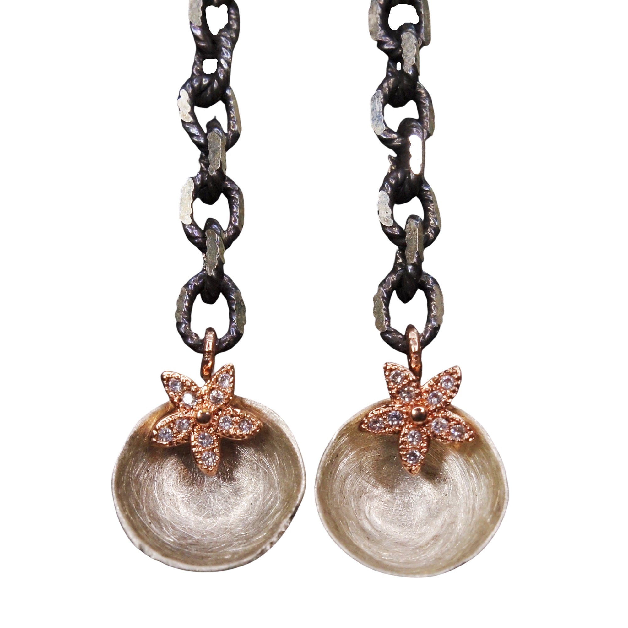 Fierce in Pink (not Just Pretty): rose gold, silver, pink sapphire