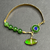 Bangle Me Beautiful (hand hammered gold and chrome diopside)