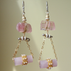 Blush Power: kunzite and gold earrings