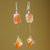 Dawnfire: raw sunstone, carnelian, and gold earrings