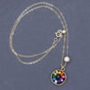 The Light from Within: rainbow gem mosaic necklace