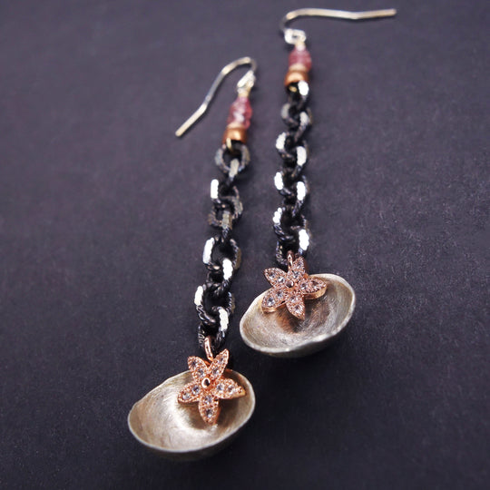 Fierce in Pink (not Just Pretty): rose gold, silver, pink sapphire