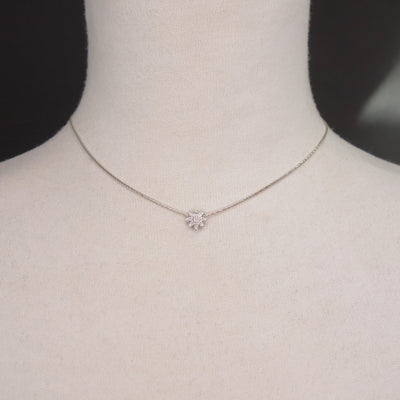 I'll Catch the Stars for You: cube cut sapphire + Herkimer diamond necklace