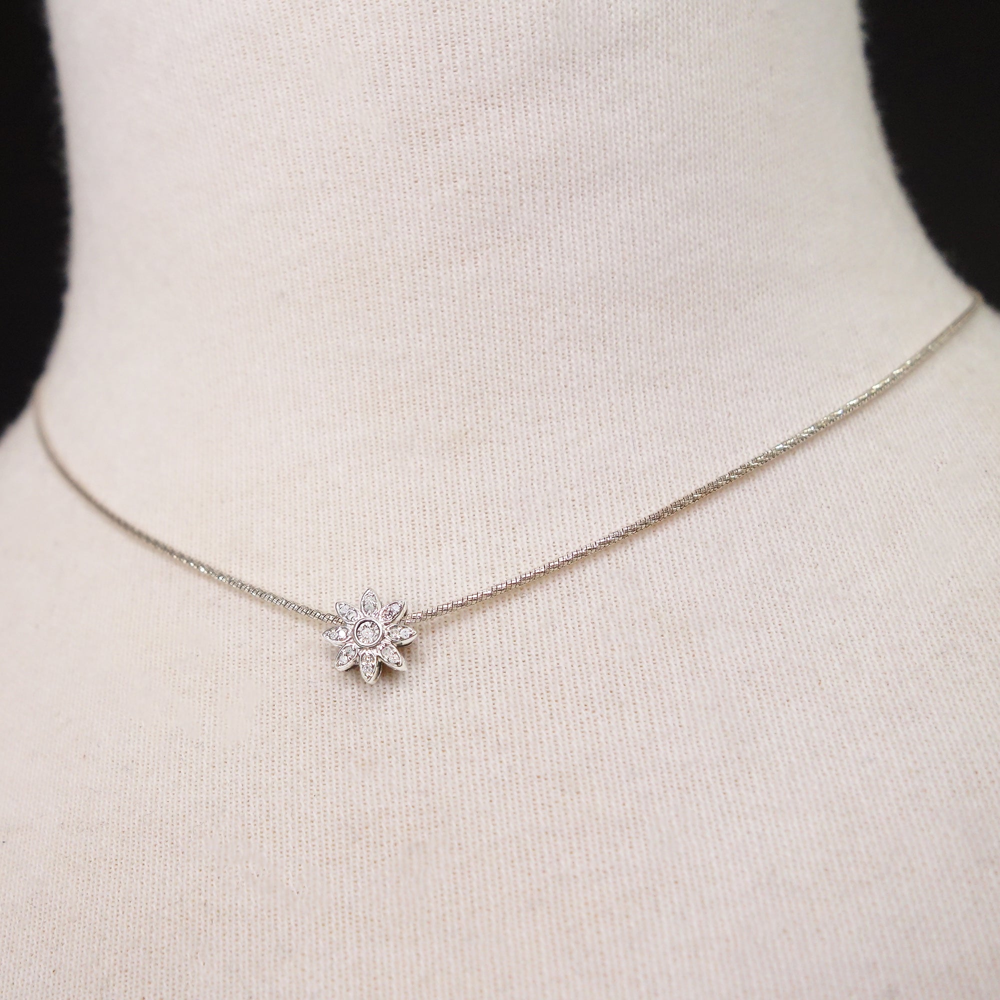 I'll Catch the Stars for You: cube cut sapphire + Herkimer diamond necklace