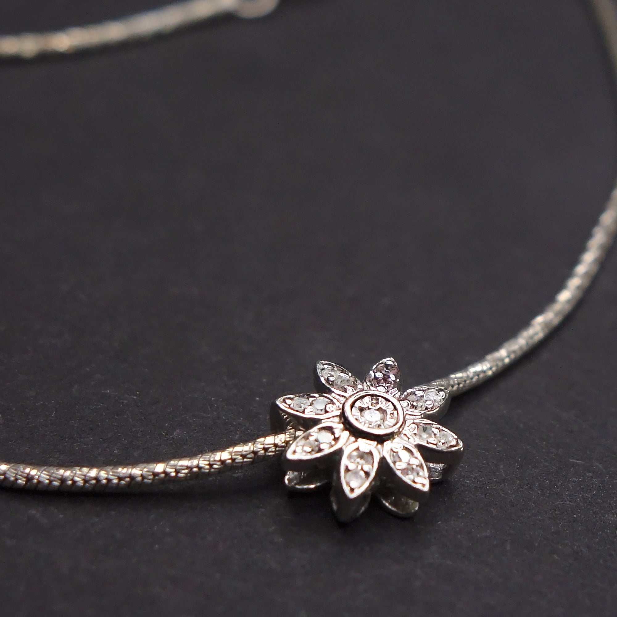 I'll Catch the Stars for You: cube cut sapphire + Herkimer diamond necklace