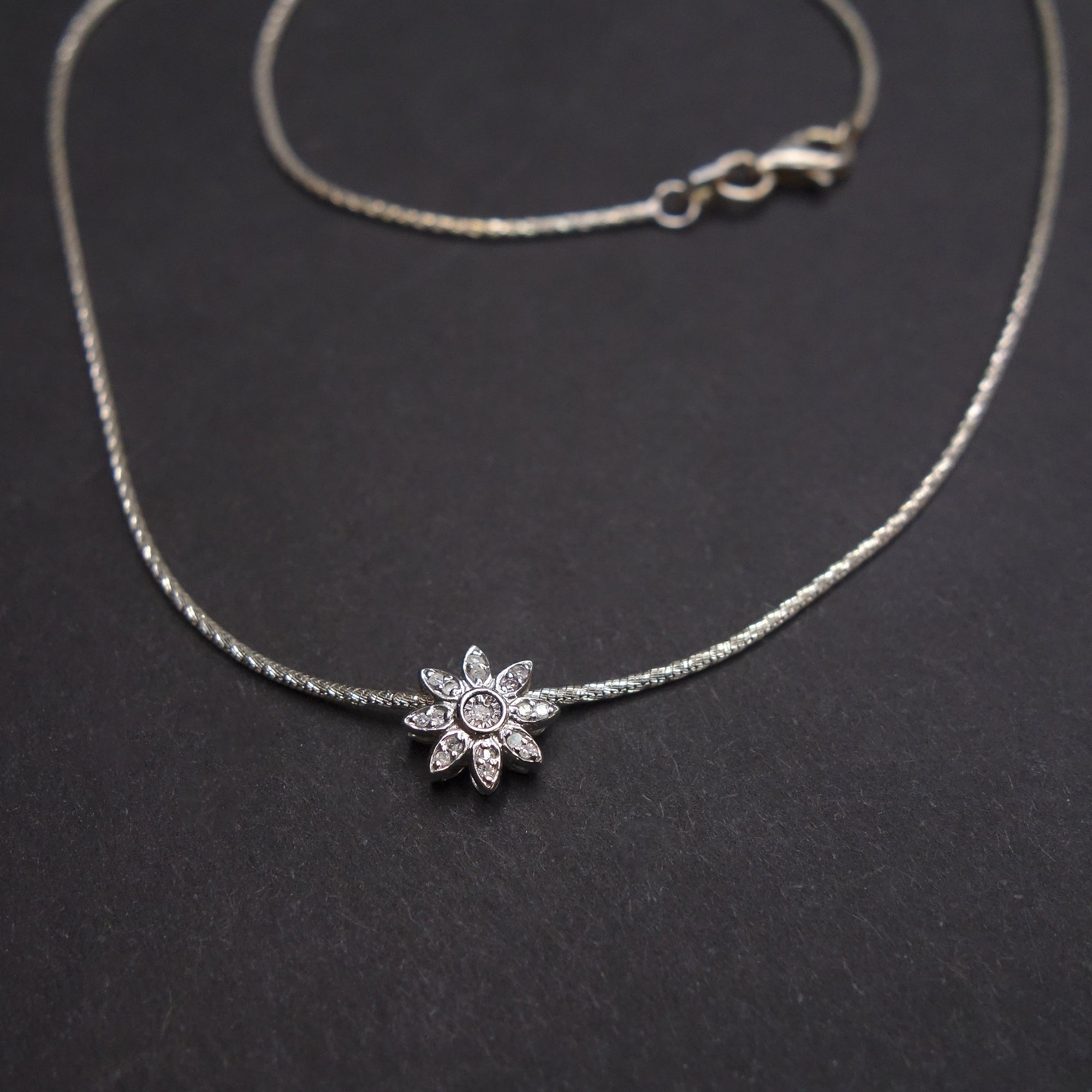 I'll Catch the Stars for You: cube cut sapphire + Herkimer diamond necklace
