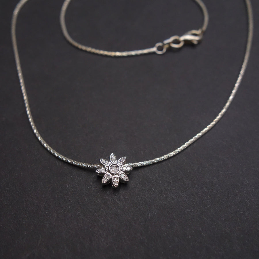 I'll Catch the Stars for You: cube cut sapphire + Herkimer diamond necklace