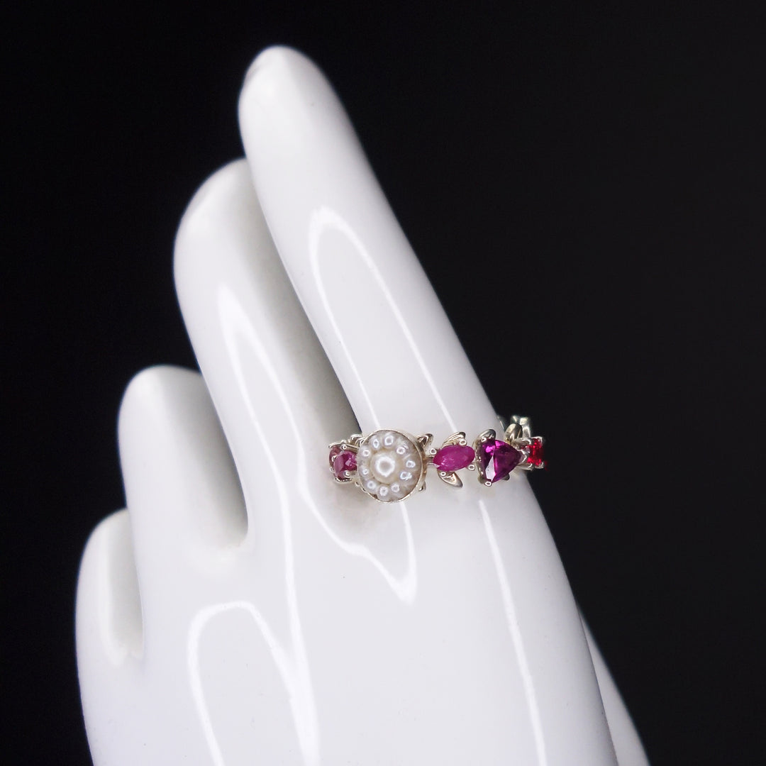 Ruby, pearl and tourmaline magnificence