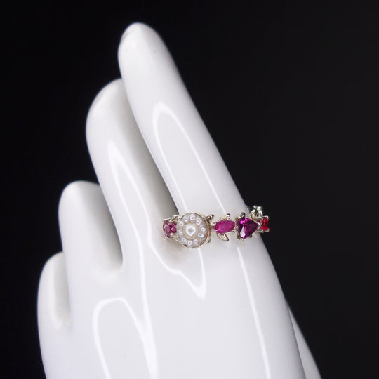 Ruby, pearl and tourmaline magnificence