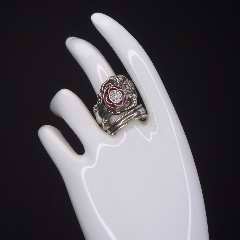Diamonds in a spoon ring