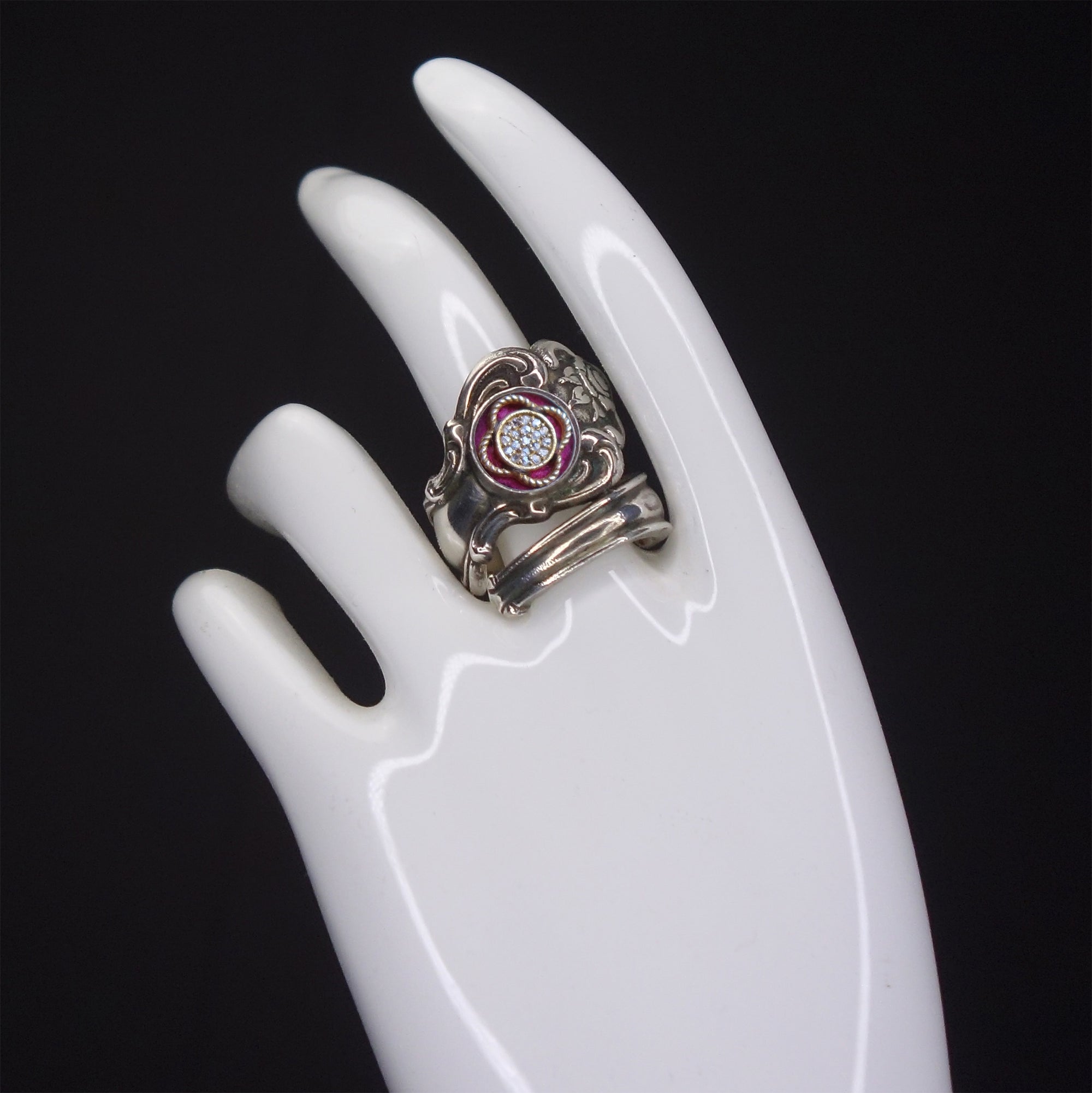 Diamonds in a spoon ring