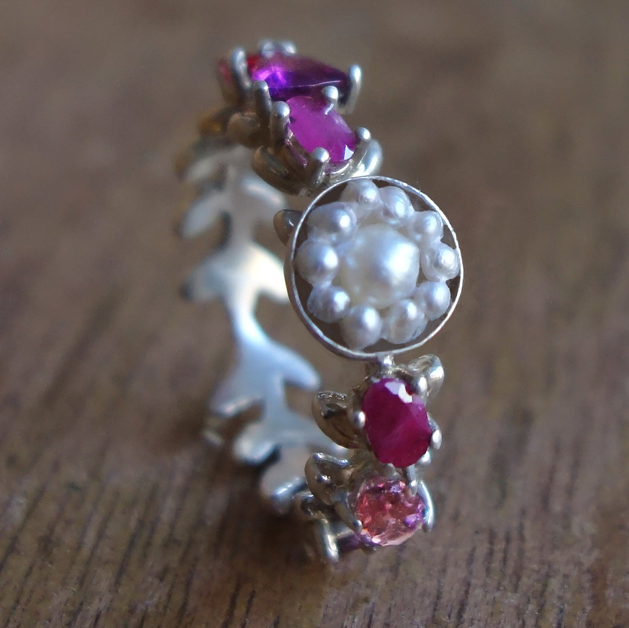 Ruby, pearl and tourmaline magnificence