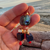 Sunrise, Sunset: lapis, gold, labradorite earrings