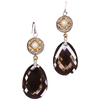 Glamorous Pearl, Gold, Topaz mosaic earring