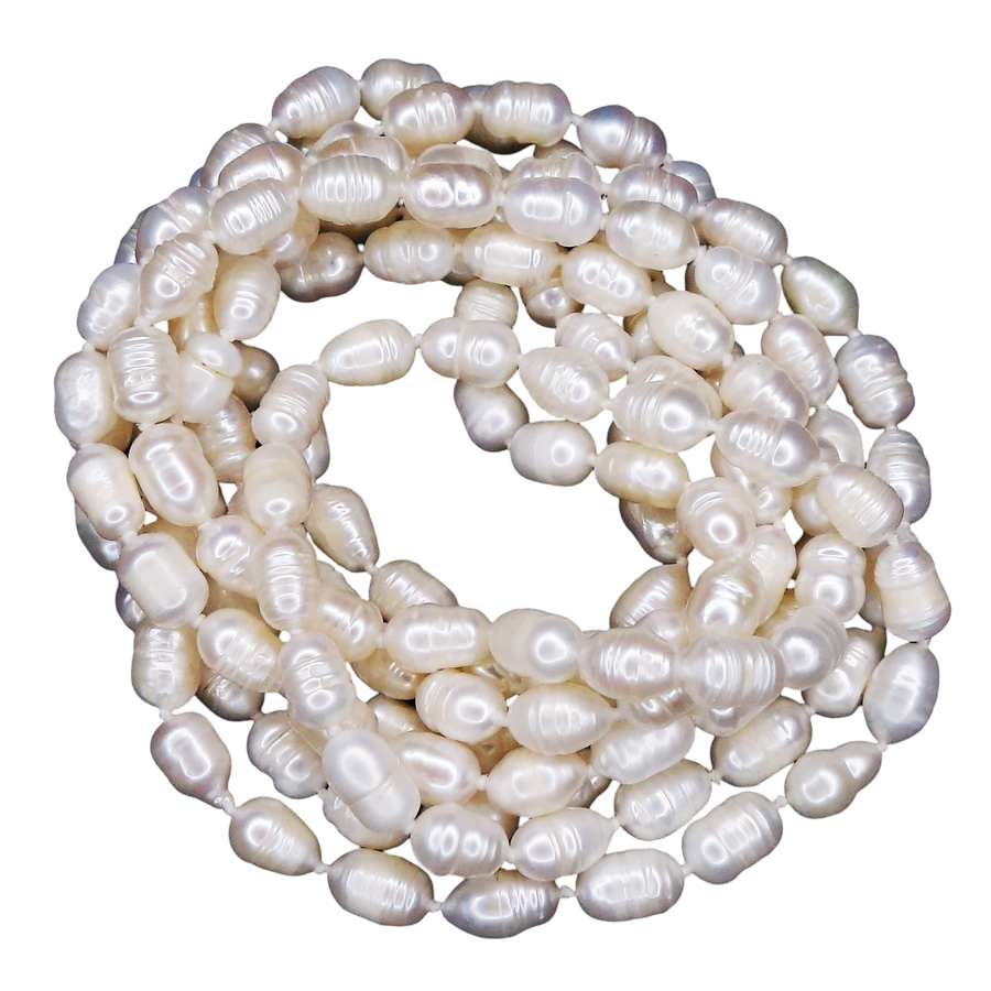 Your pearls, your highness: LONG strand, wrap 3x