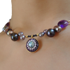 Amethyst in Her Garden: pearl, labradorite mosaic necklace