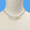 The Sun Pours Down Like Honey: pearl, gold, and silver necklace