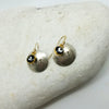 OXI Silver Earrings with Glass Mati on Gold Hooks