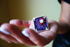 He Said I Love You in a Ring: diamond, ruby, amethyst mosaic