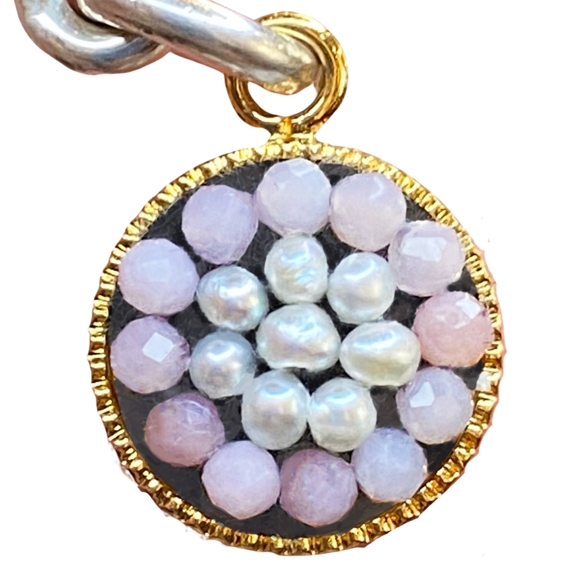 Mosaic Charm Ring: hand hammered silver