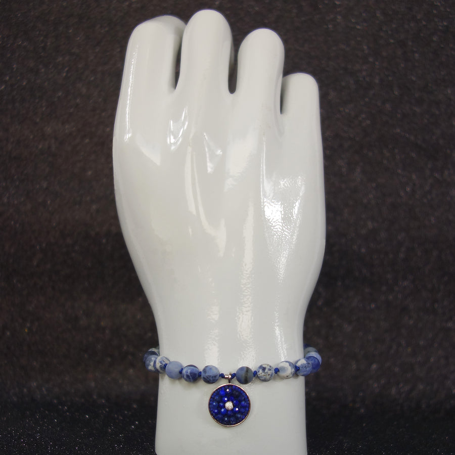 Blissful Blue Lapis mosaic bracelet