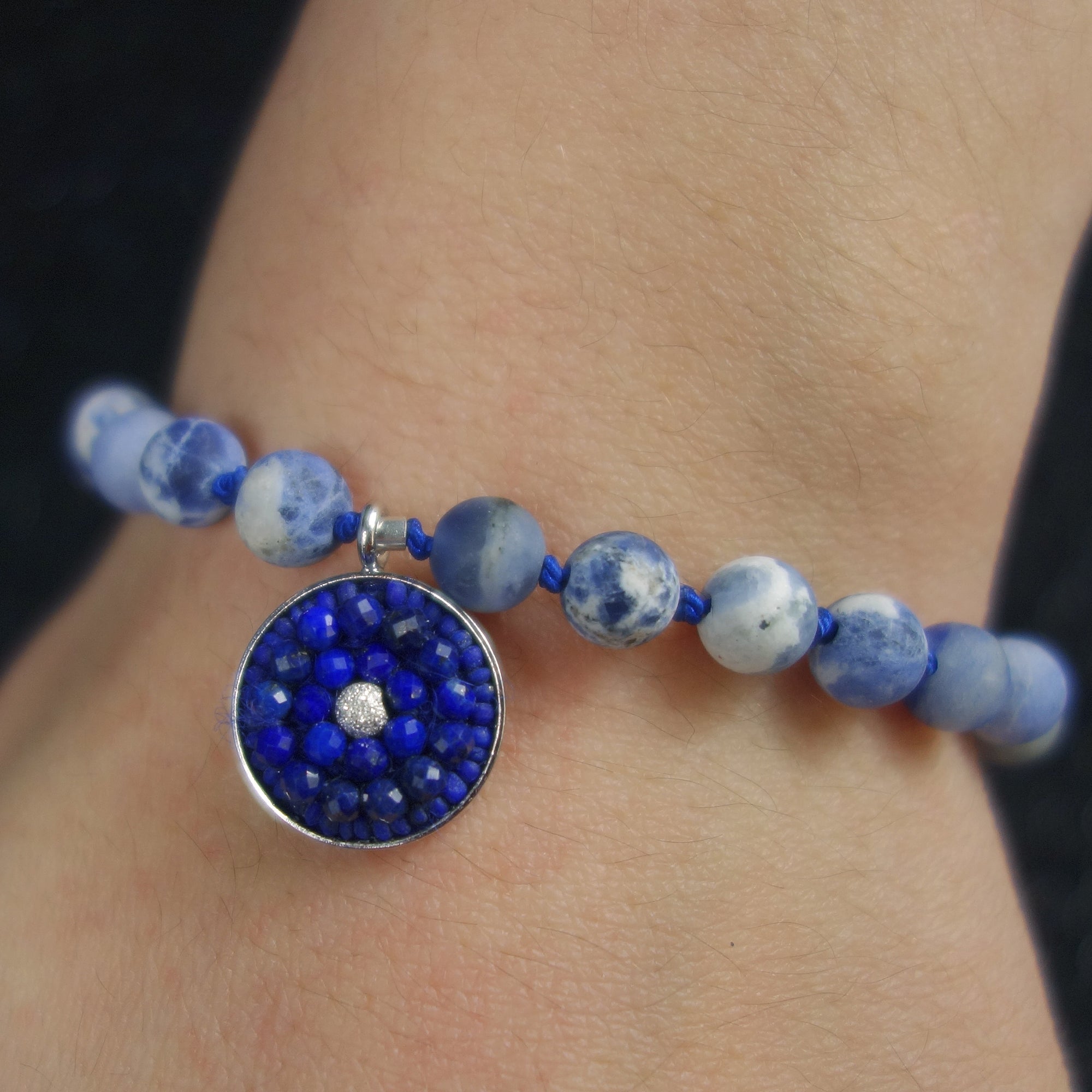 Blissful Blue Lapis mosaic bracelet