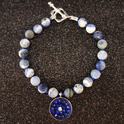 Blissful Blue Lapis mosaic bracelet