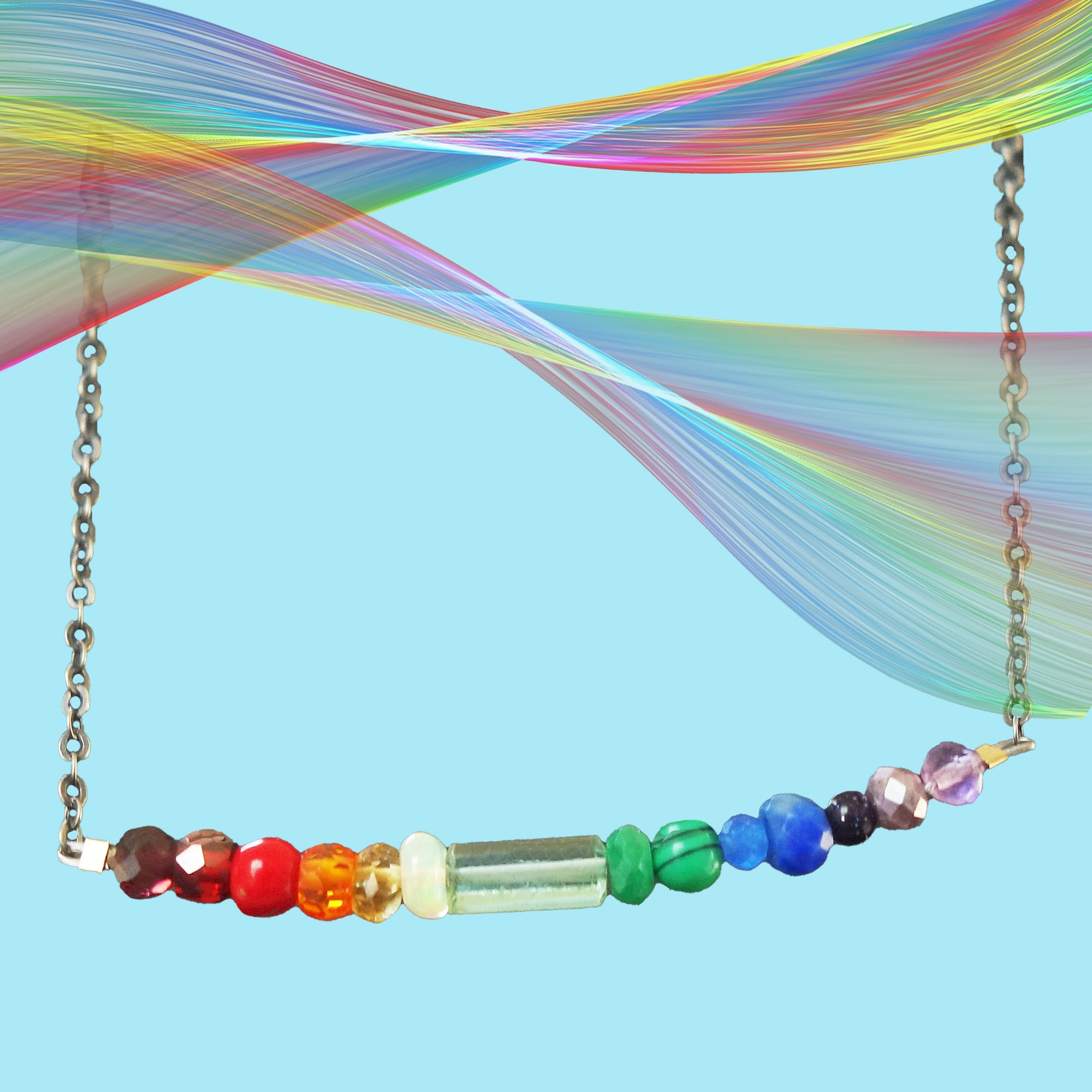 Arco Iris bar necklace
