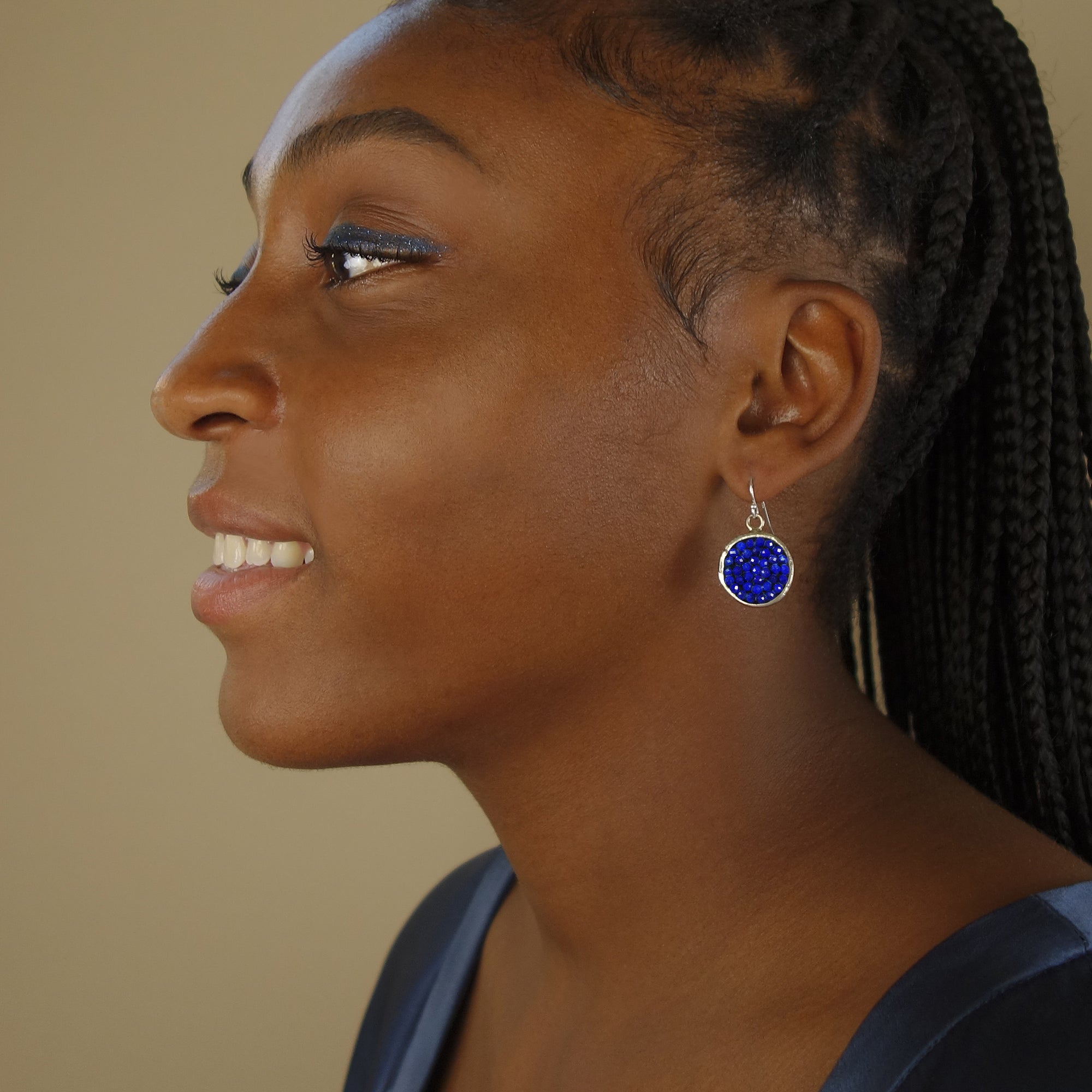 Iconic Ultramarine Lapis mosaic earring